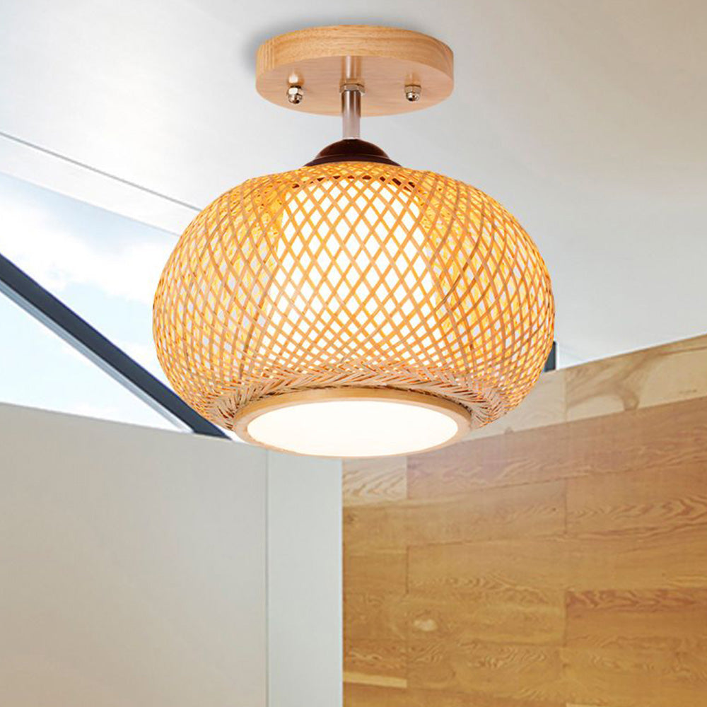 Muto rattan ceiling light lifestyle