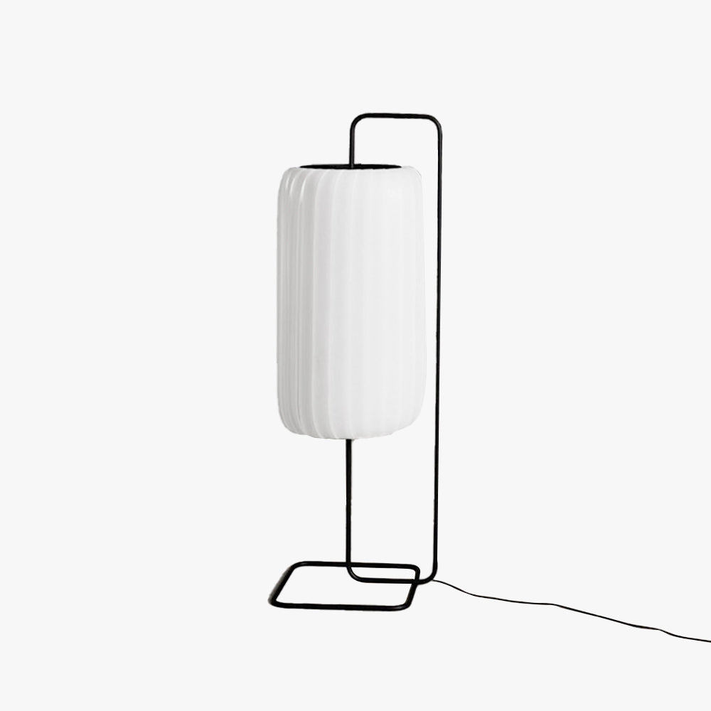 Renee White Fabric Column Floor Lamp