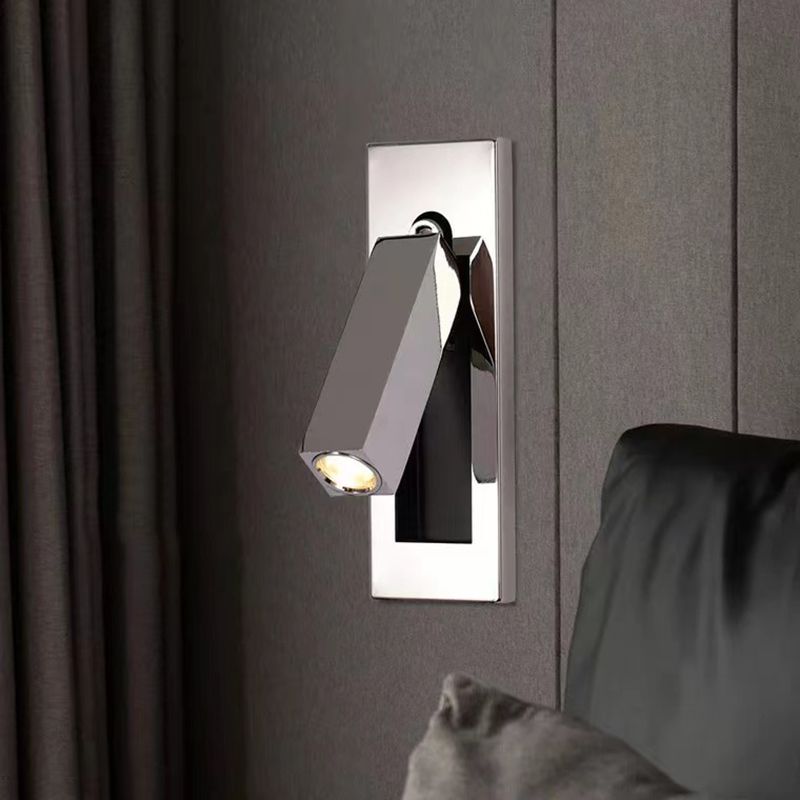 Arisha Modern Rotatable Embedded Bedside Sconce, Cylindrical/Square