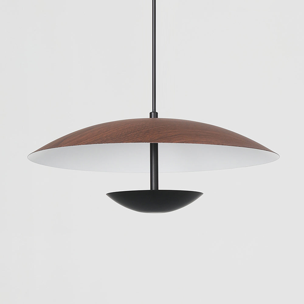 Carins Nordic Frisbee Pendant Light, Metal, Dia35/45cm | Wood or Brown