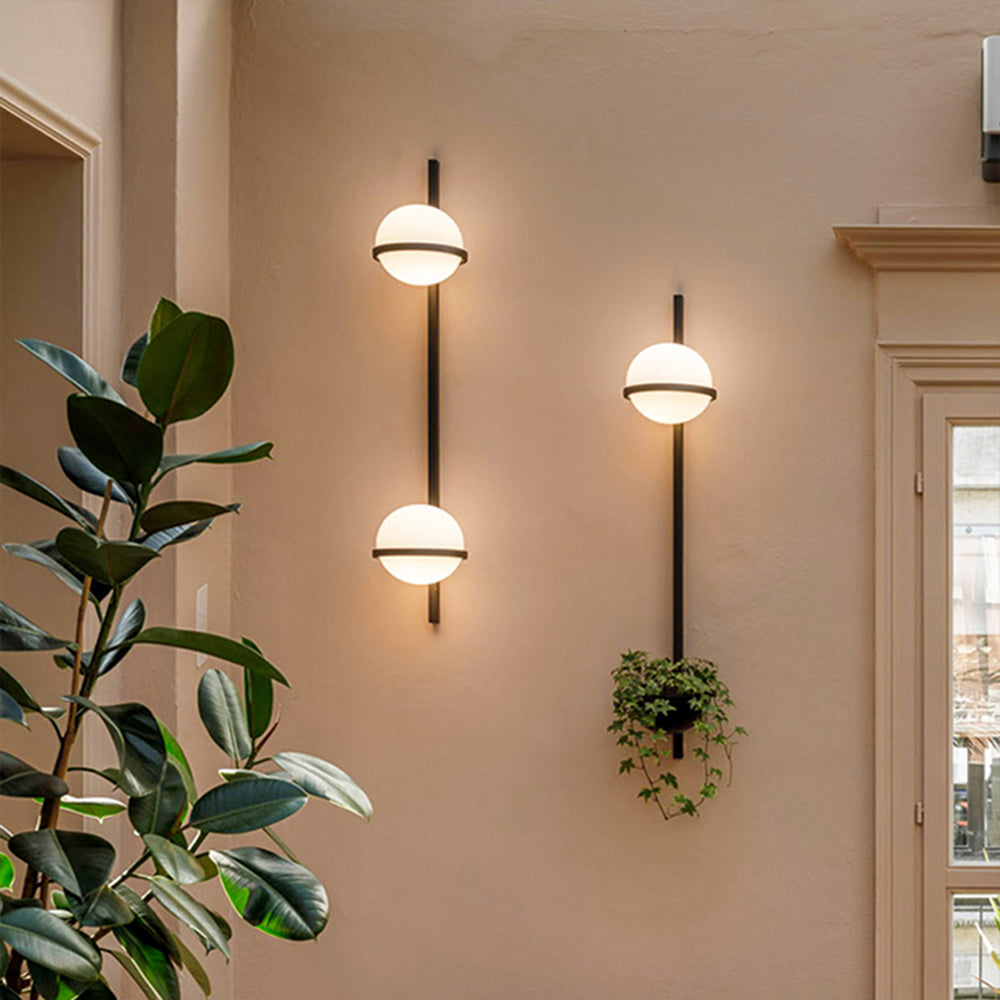 Valentina Globe Solar Plant Pot Wall Lamp