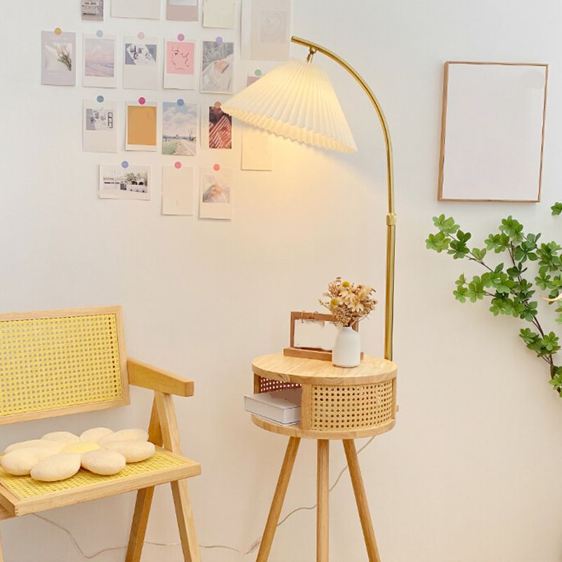Ozawa floor lamp with bedside table detail