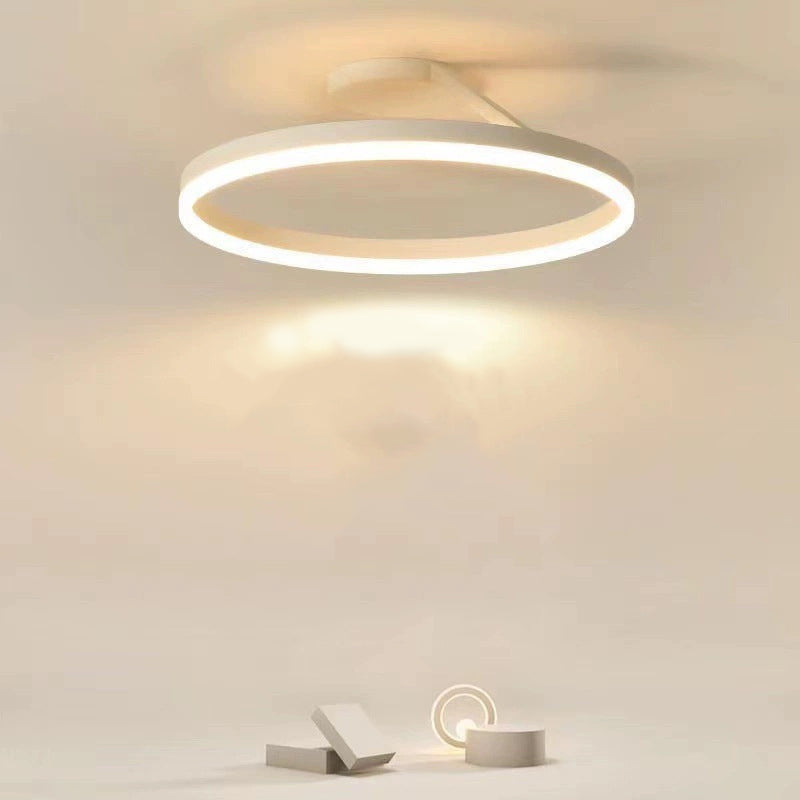 Arisha Modern Circle Flush Mount Ceiling Light, Metal & Acrylic | Black or White