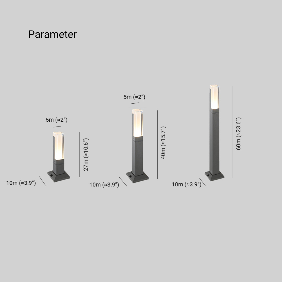 Pena Rectangular Column Solar Path Light