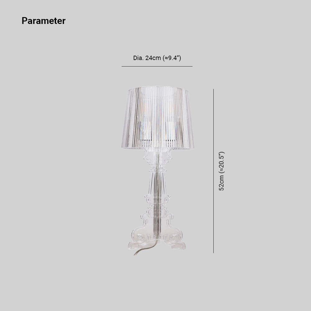 Kirsten Table Lamp Acrylic Transparent Black