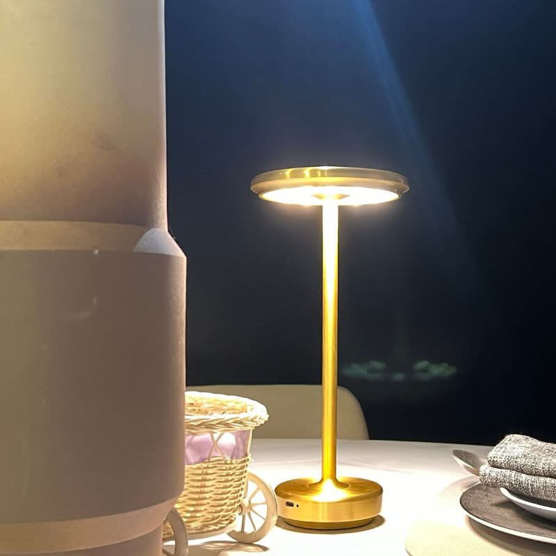 Bailey lamp on outdoor table