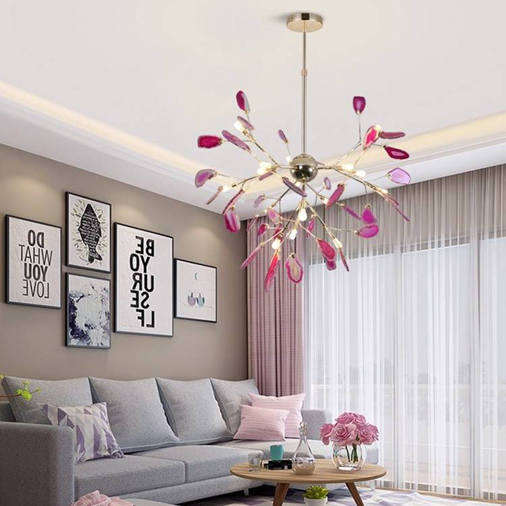 Jevon flower branch ceiling light detail