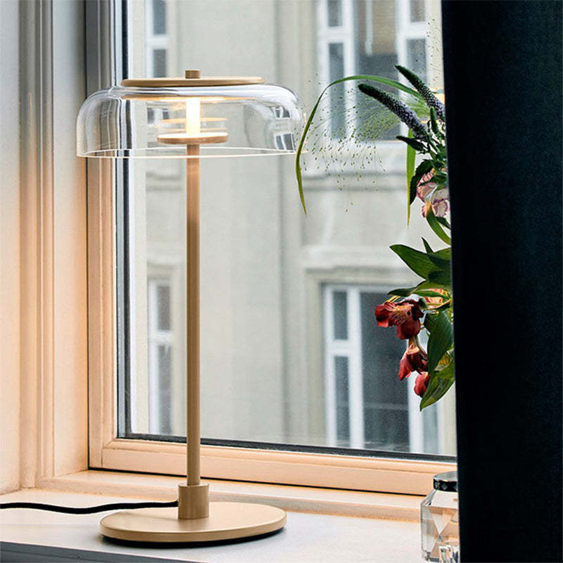 Modern glass table lamp room setting