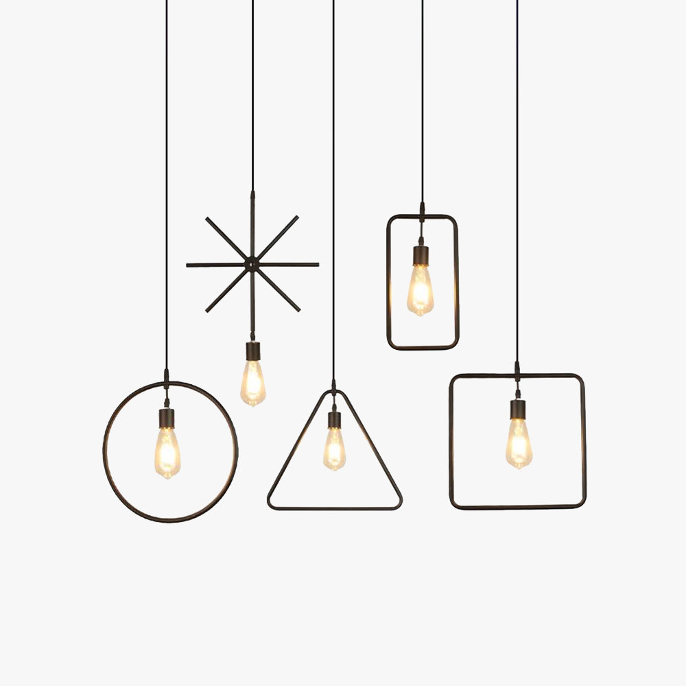 Alessio Retro Pendant Light Black Gold