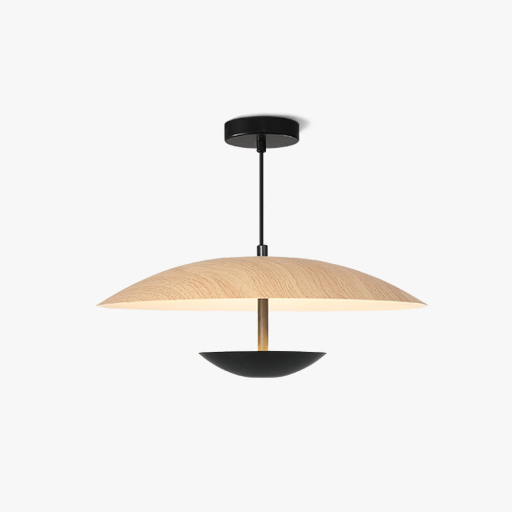 Carins Nordic Frisbee Pendant Light, Metal, Dia35/45cm | Wood or Brown