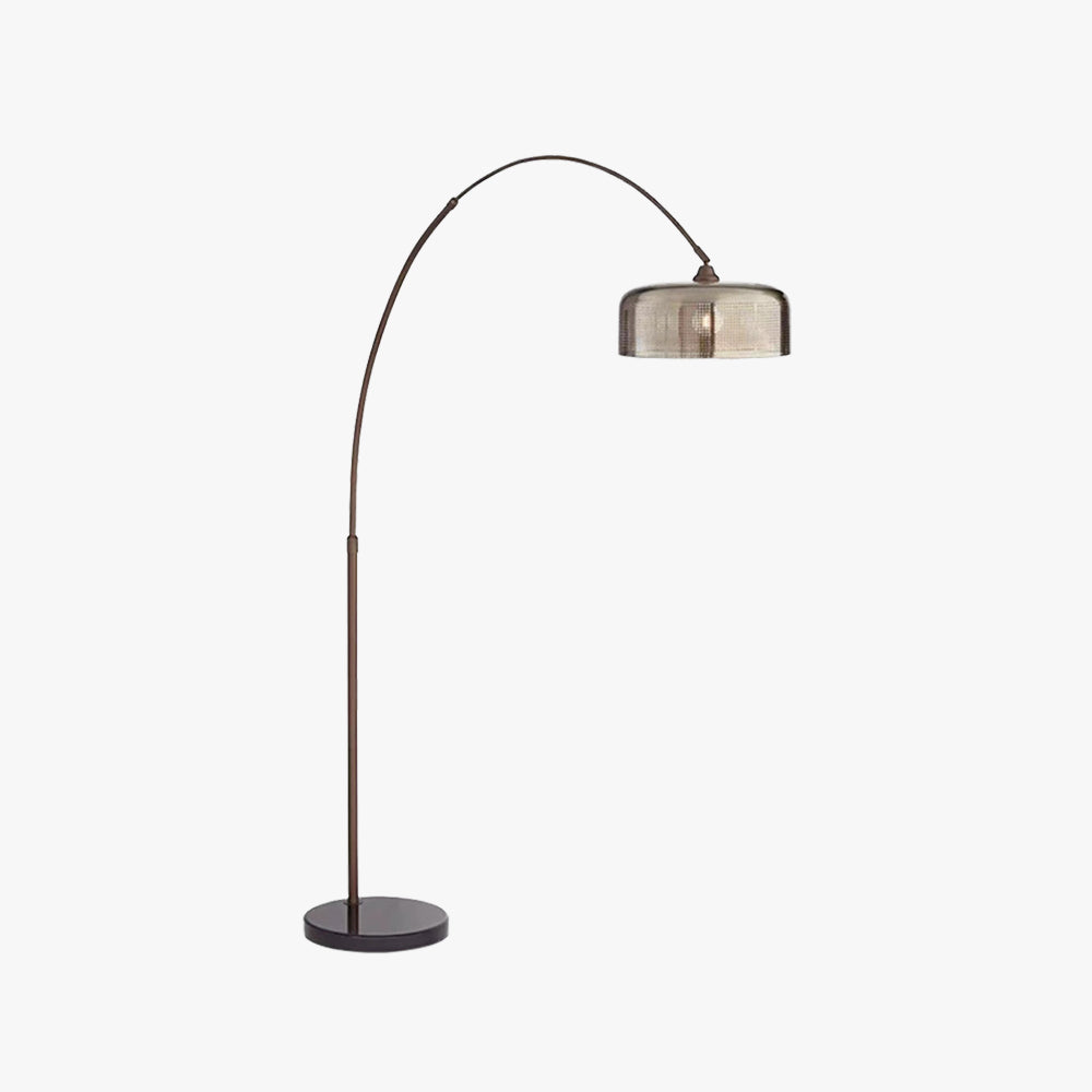 Hailie Retro Brown Curved Floor Lamp