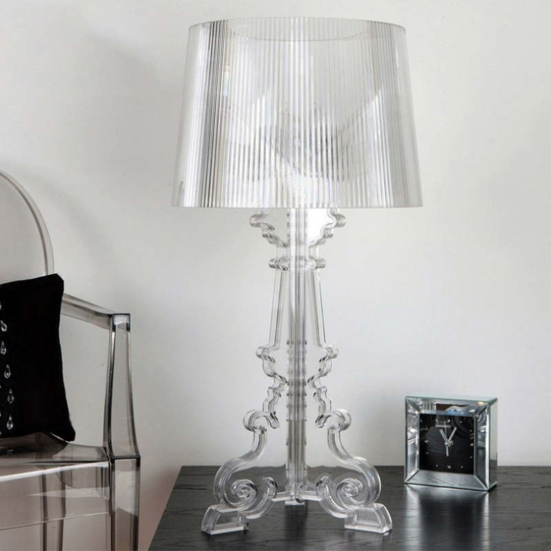 Kirsten Table Lamp Acrylic Transparent Black
