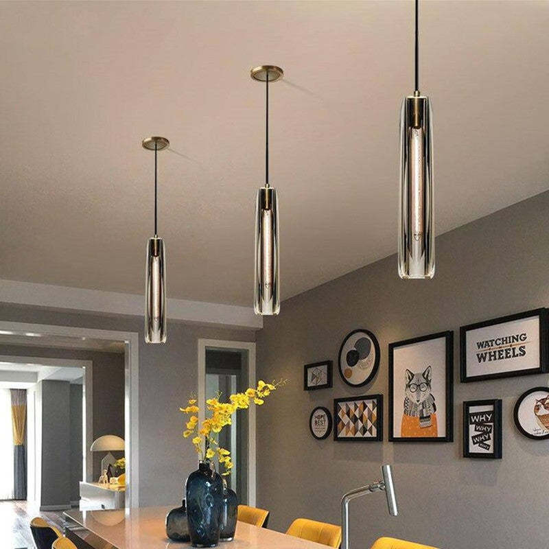 Sana Brass Glass Pendant Lamp