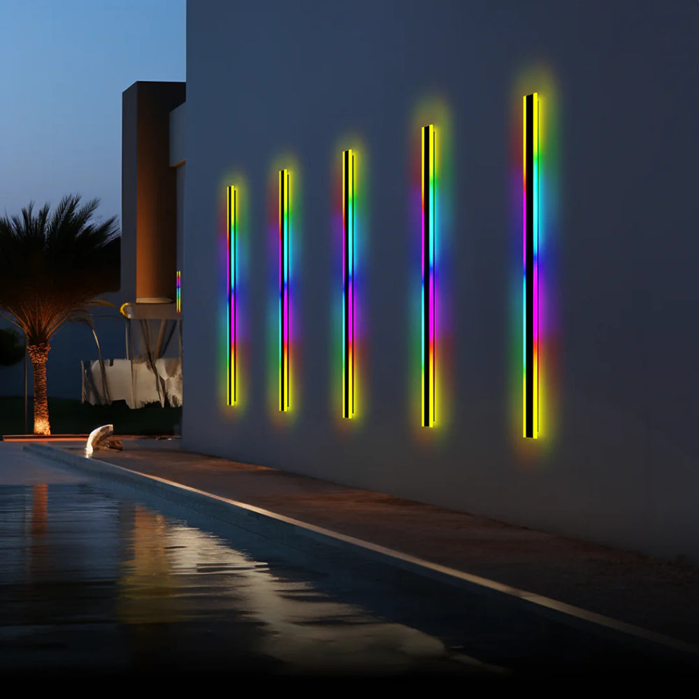 Edge Dark Steel RGB Outdoor Wall Light