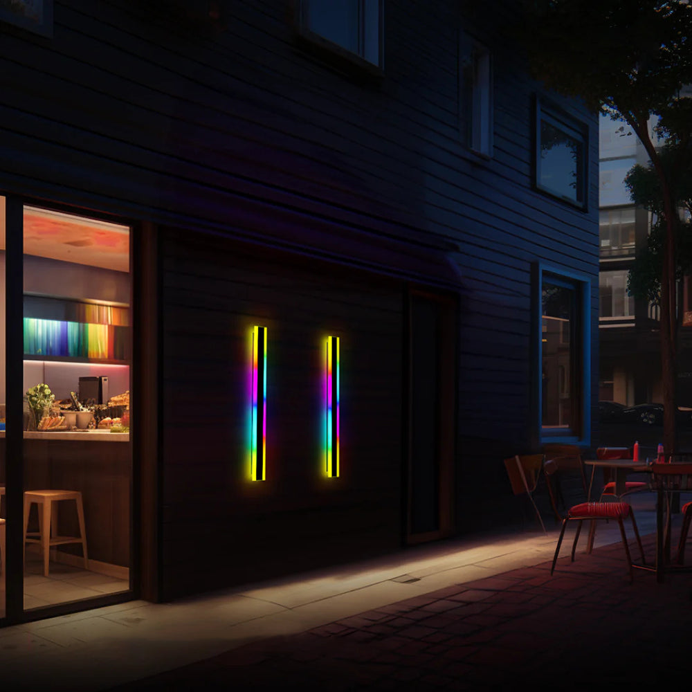 Edge Dark Steel RGB Outdoor Wall Light
