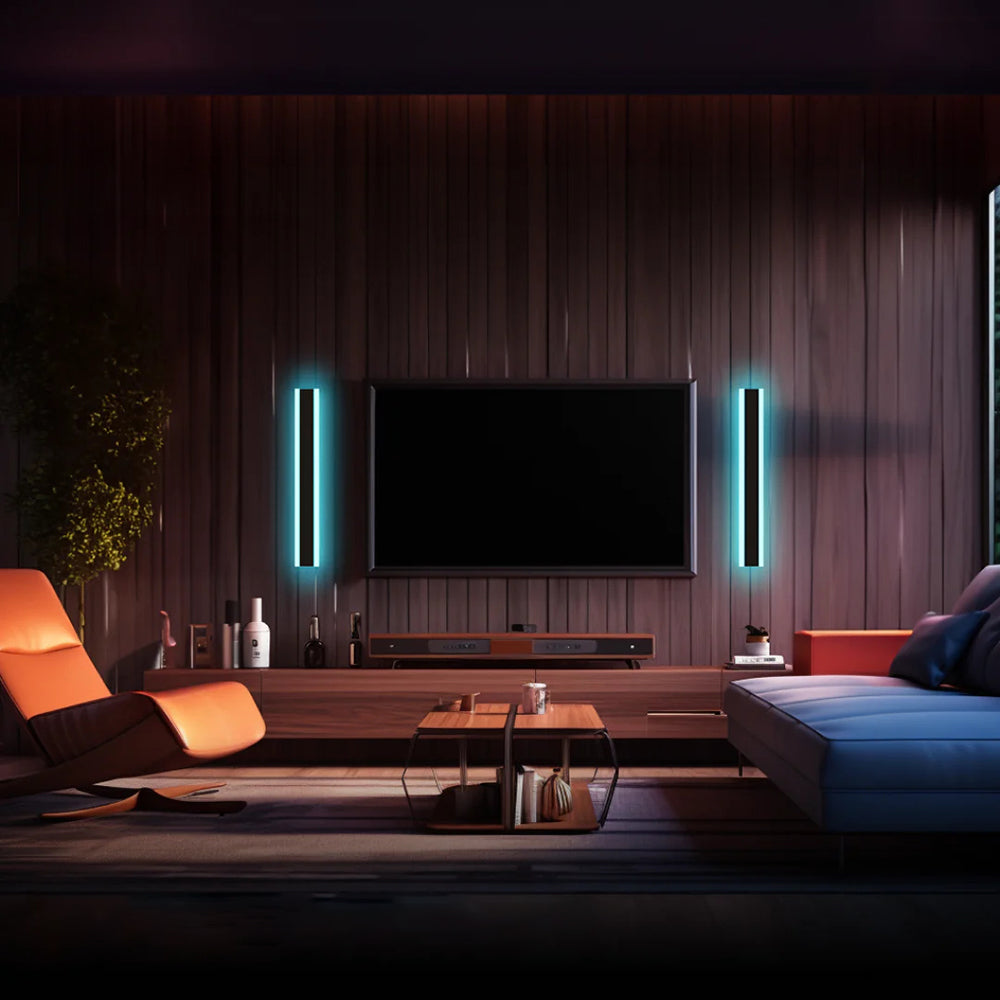Edge Dark Steel RGB Outdoor Wall Light