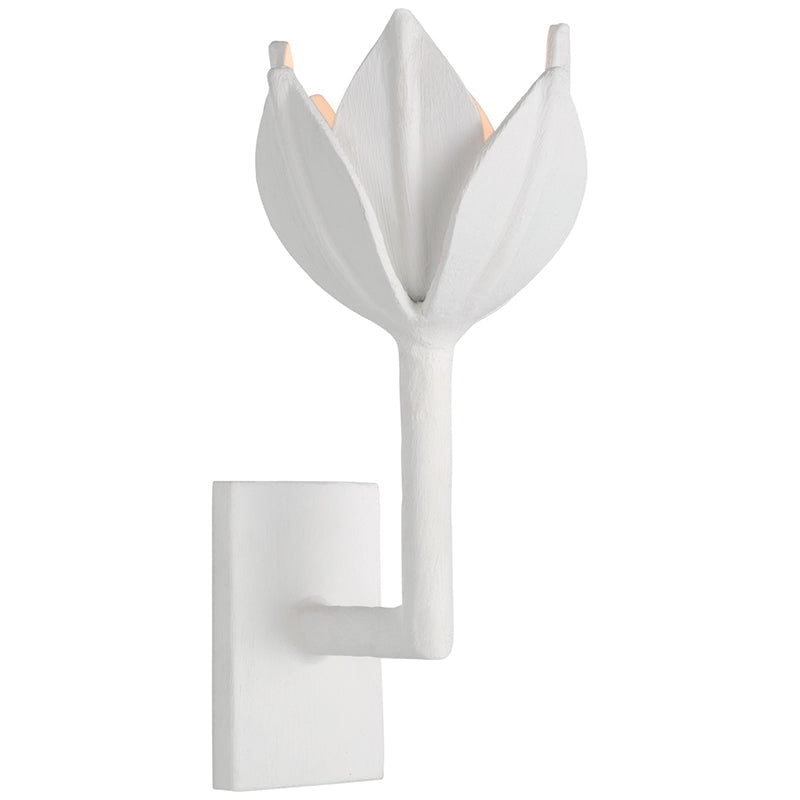 Kristy Wall Lamp Flower - H28 Plaster White
