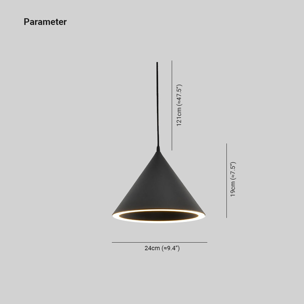 Aria Funnel-Shape LED Pendant Light | Dimmable | 6 Colours