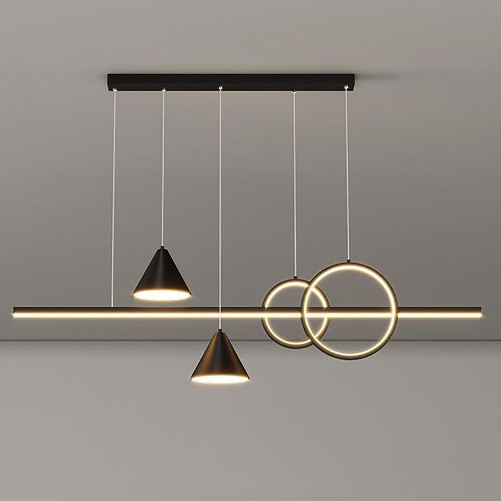 Arisha Linear Geometric Pendant Light | White/Black | L100/120