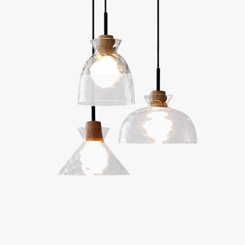 Arisha Geometric Glass Pendant Light | 3 Shapes | E27