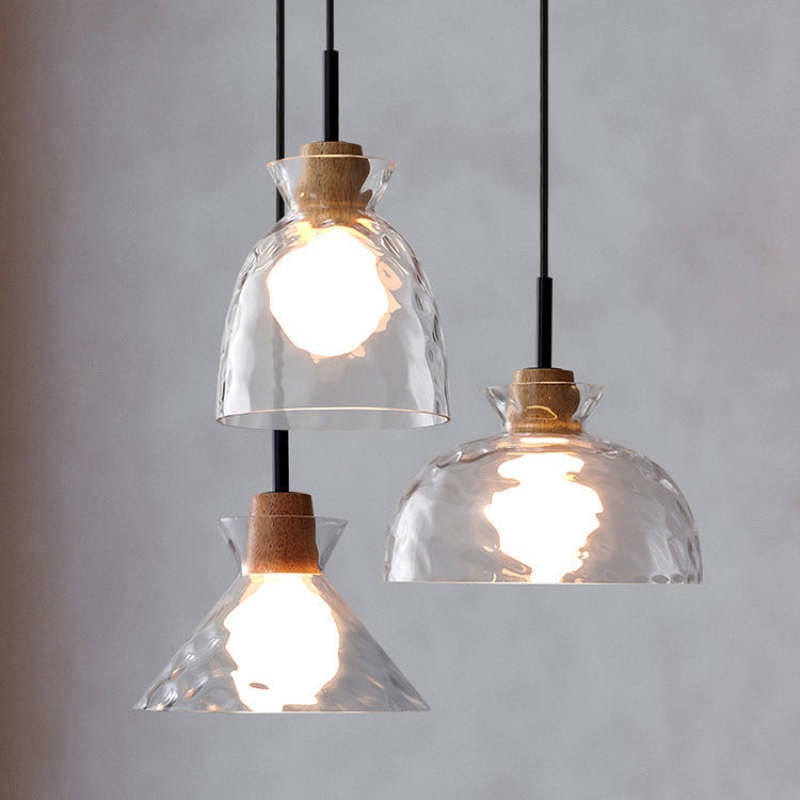 Arisha Geometric Glass Pendant Light | 3 Shapes | E27