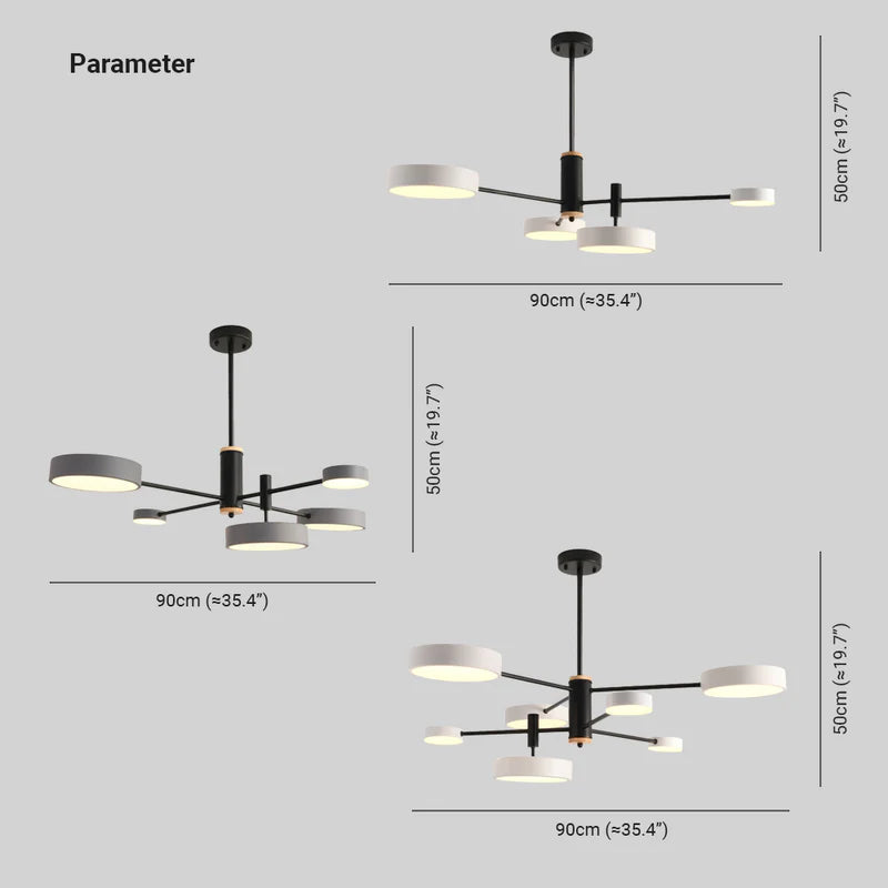 Arisha LED Pendant Light | Gold/White/Grey | 4/5/7-Head