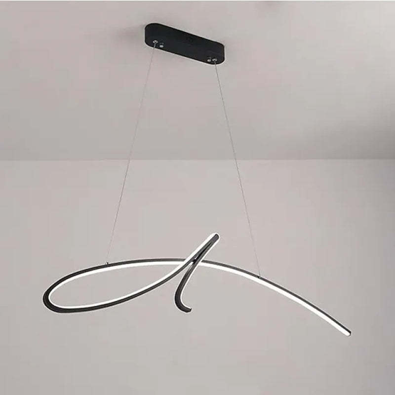 Arisha Curved Metal Pendant Light | Black/Gold | 3 Light Options