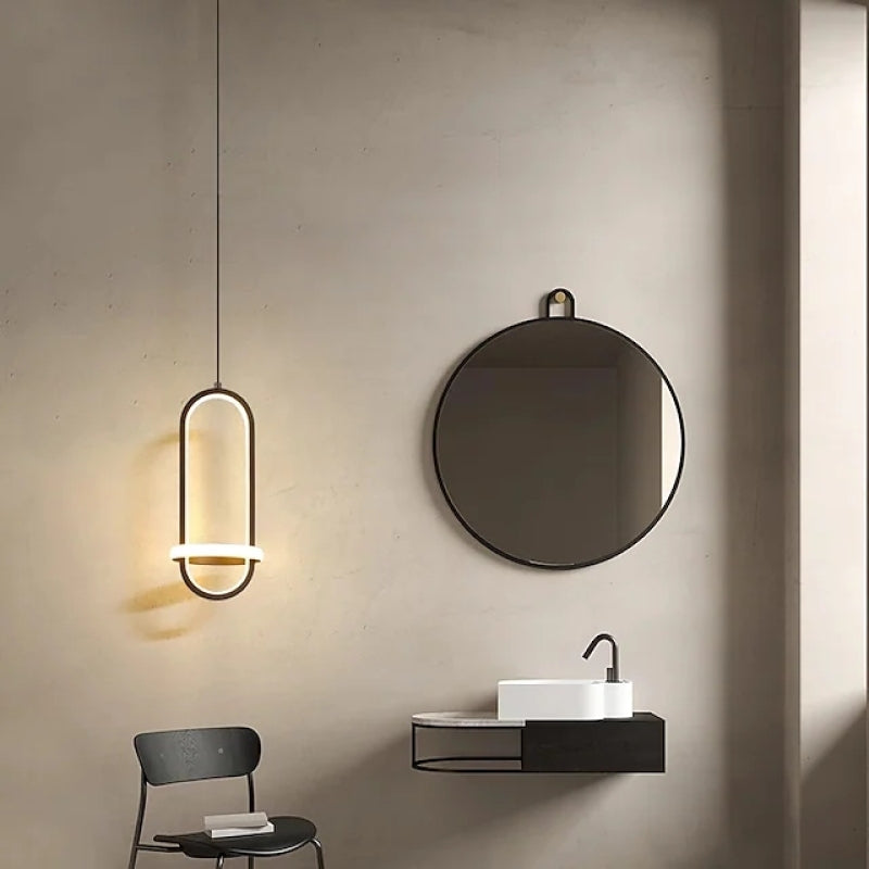 Arisha Oval LED Pendant Light | Black or Gold | 3 Colour Temps