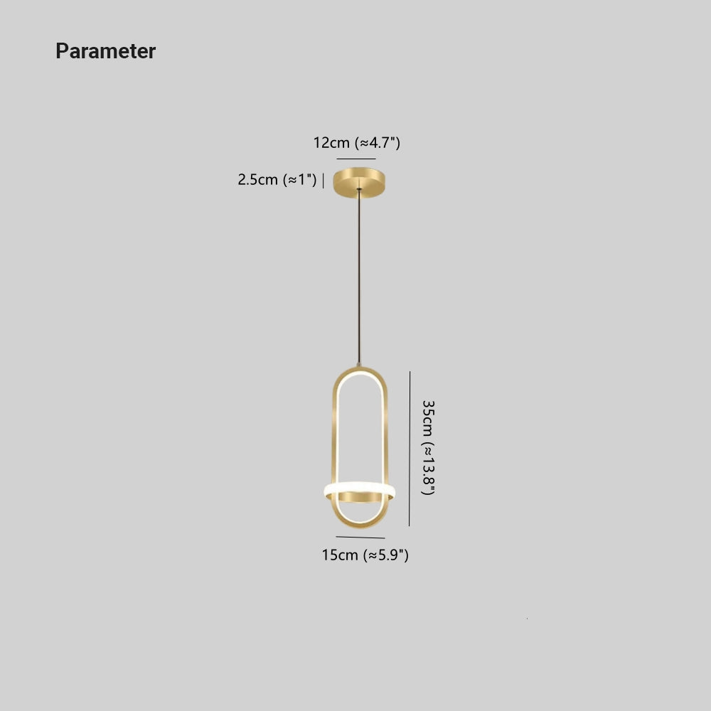 Arisha Oval LED Pendant Light | Black or Gold | 3 Colour Temps