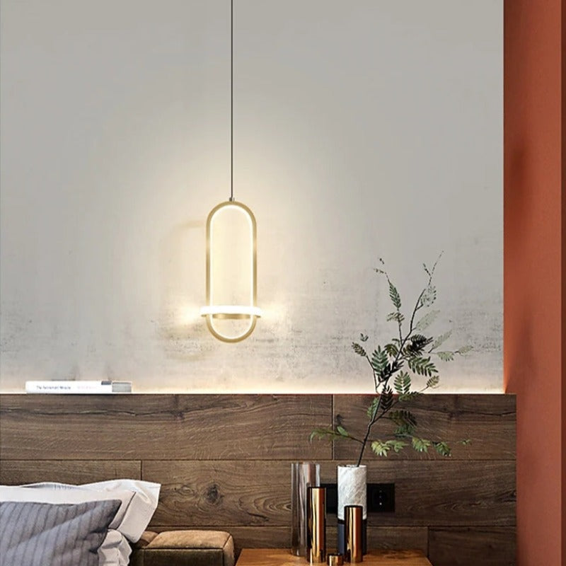 Arisha Oval LED Pendant Light | Black or Gold | 3 Colour Temps