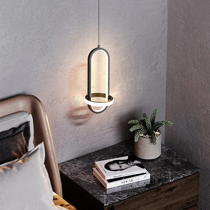 Arisha Oval LED Pendant Light | Black or Gold | 3 Colour Temps