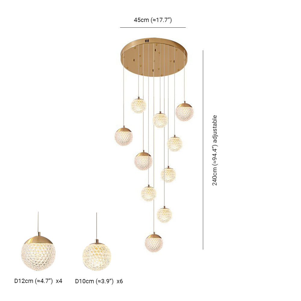 Art Deco Honeycomb Chandelier | 12 Options
