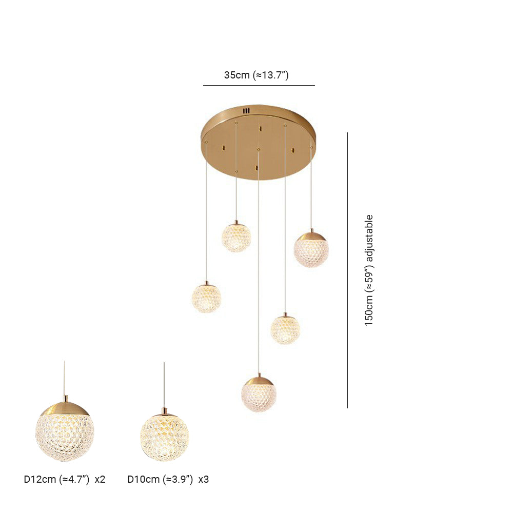 Art Deco Honeycomb Chandelier | 12 Options