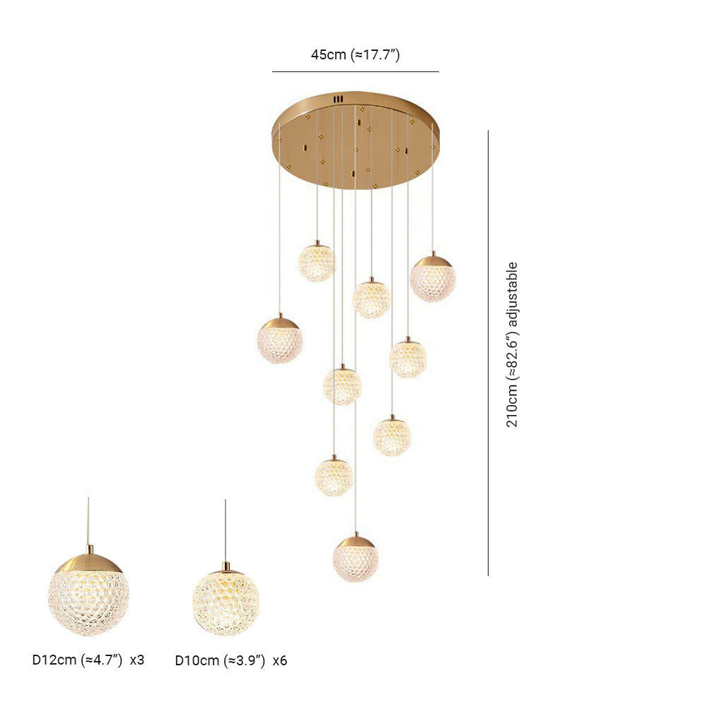 Art Deco Honeycomb Chandelier | 12 Options