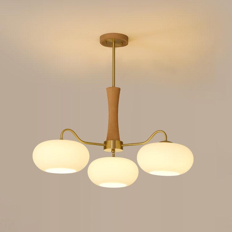 Valentina Chandelier - 3 Lamps H24.6 Natural Wood