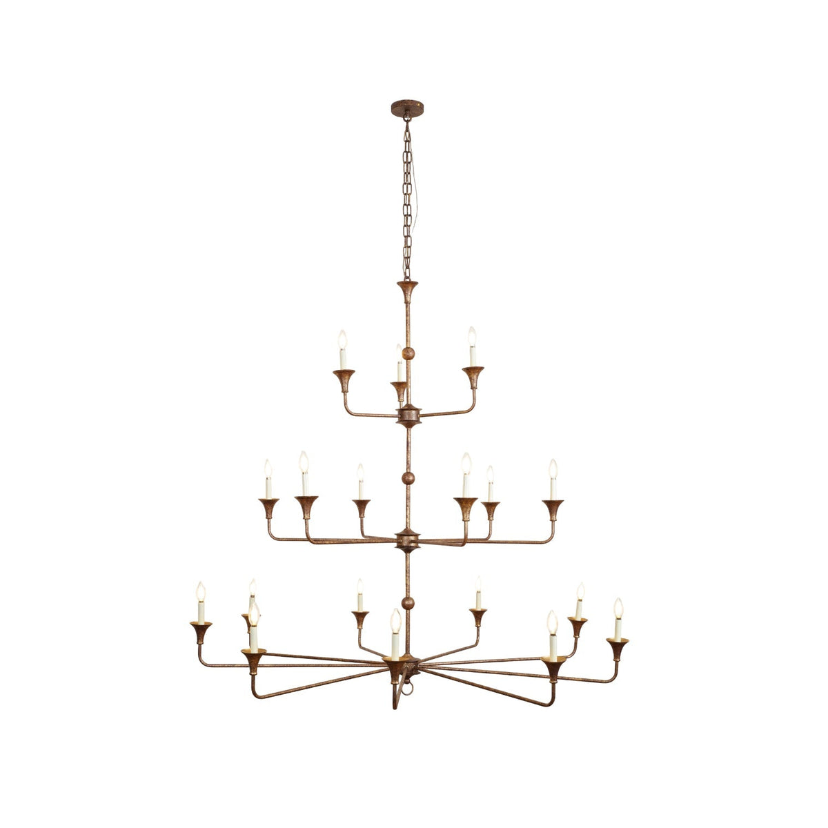 Wisp Grande Industrial Bronze Chandelier