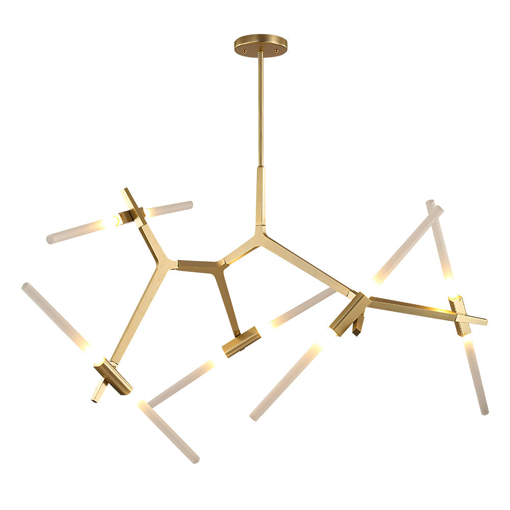 10-Light Asymmetric Branch Chandelier | 2 Colours