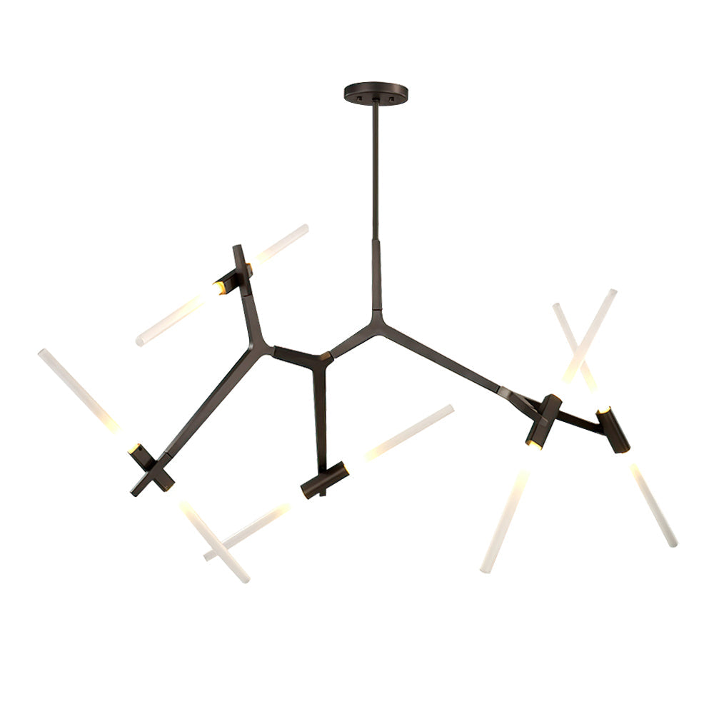 10-Light Asymmetric Branch Chandelier | 2 Colours