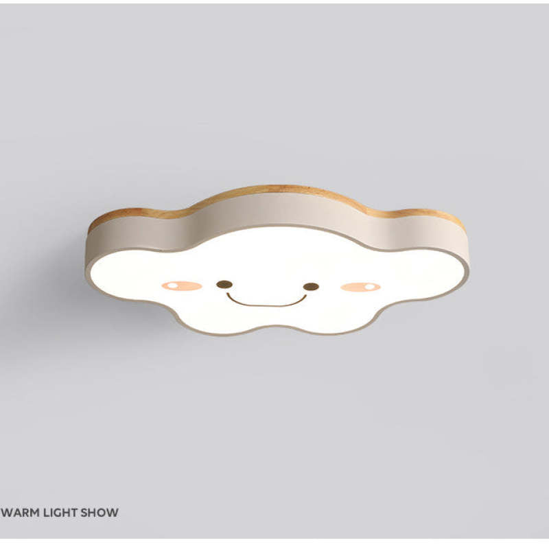 Creative Art | LED Ceiling Light Fixture with Dimmable Remote Control | Modern Wood and Acrylic Design for Soothing Kids Room 8