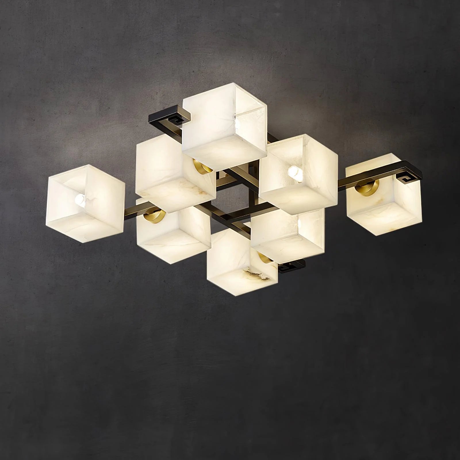 Jade Alabaster Cube Ceiling Light