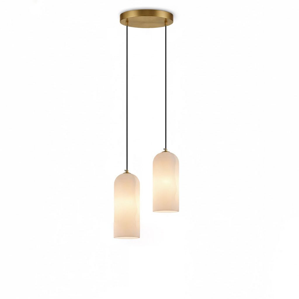 Elegant Alabaster Globe Pendant Light | Brass Finish for Ambient Kitchen Lighting 9