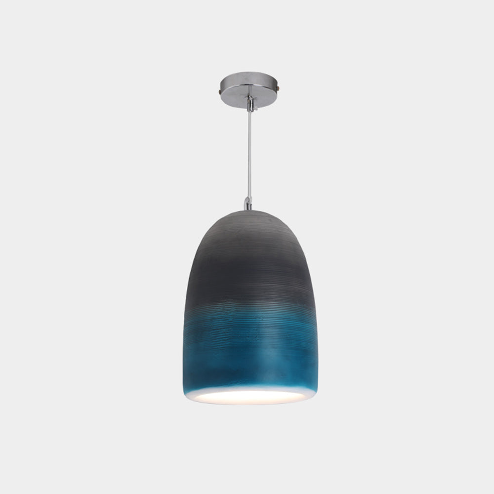 Arisha Art Deco Pendant Light | Adjustable Chain | Black/Blue/Grey