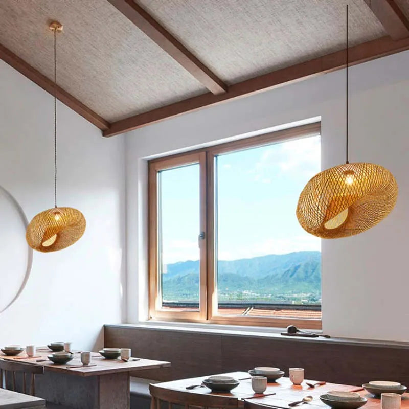 Bamboo Hand-Woven Pendant Light | 3 Sizes