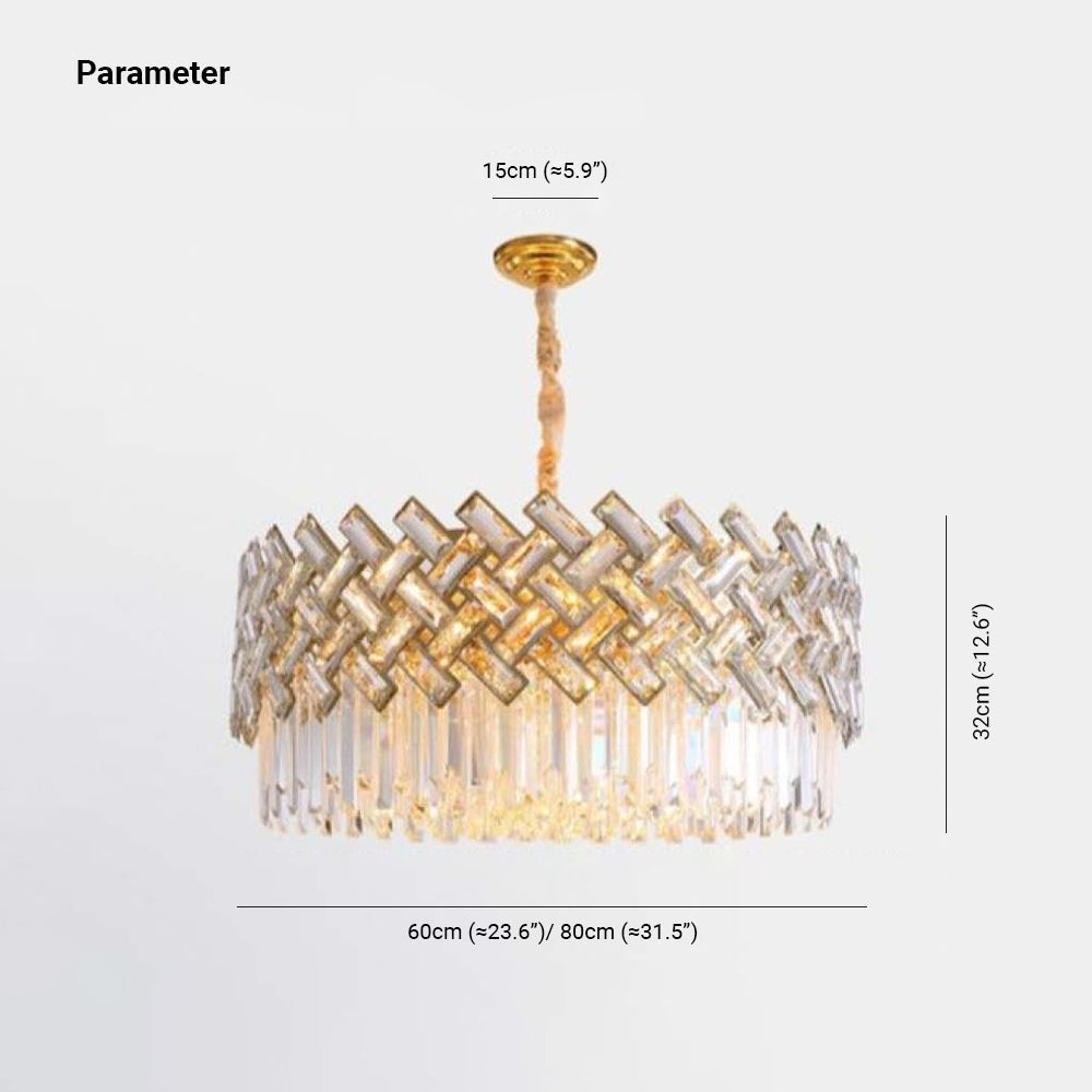Elegant Crystal Chandelier Light with 12 LED Bulbs | Postmodern Design for Modern Bedrooms and Living Rooms
