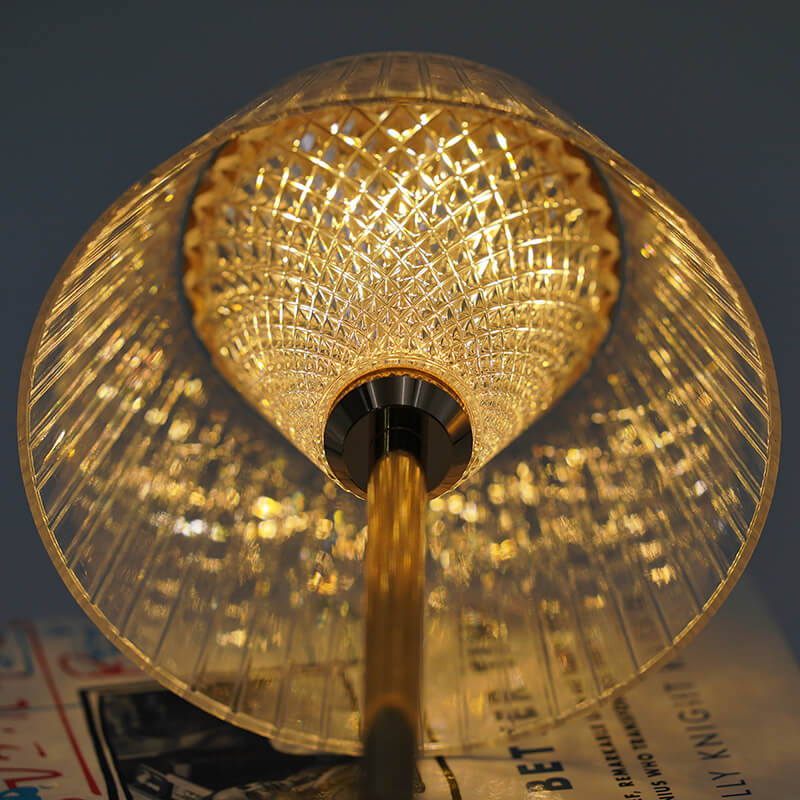 Elegant Crystal Metal | Cordless Table Lamp with USB Charging | Modern Design for Sophisticated Bedroom Decor 8