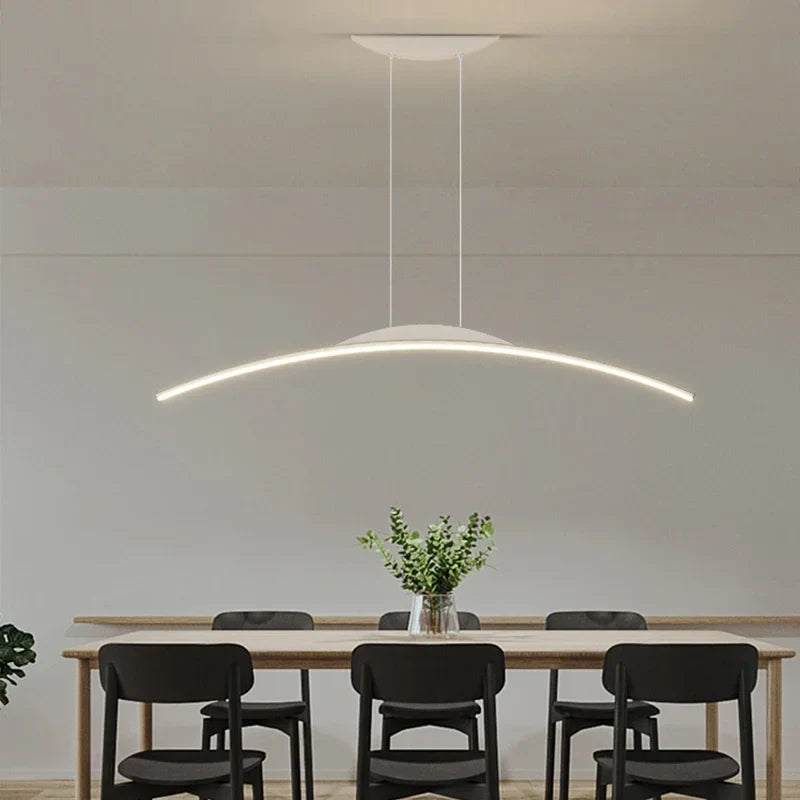 Elegant Ethirelle | Modern Pendant Light with Curved Design | Stylish Kitchen Island Lighting for Contemporary Spaces 9