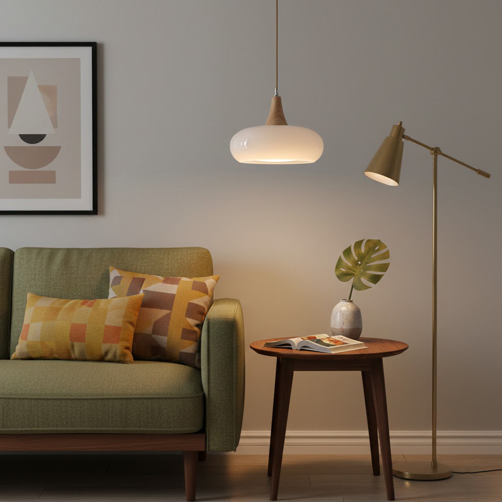 Elegant Glass Pendant Lamp | Adjustable Height Kitchen Pendant Lighting for Cozy Ambiance 9