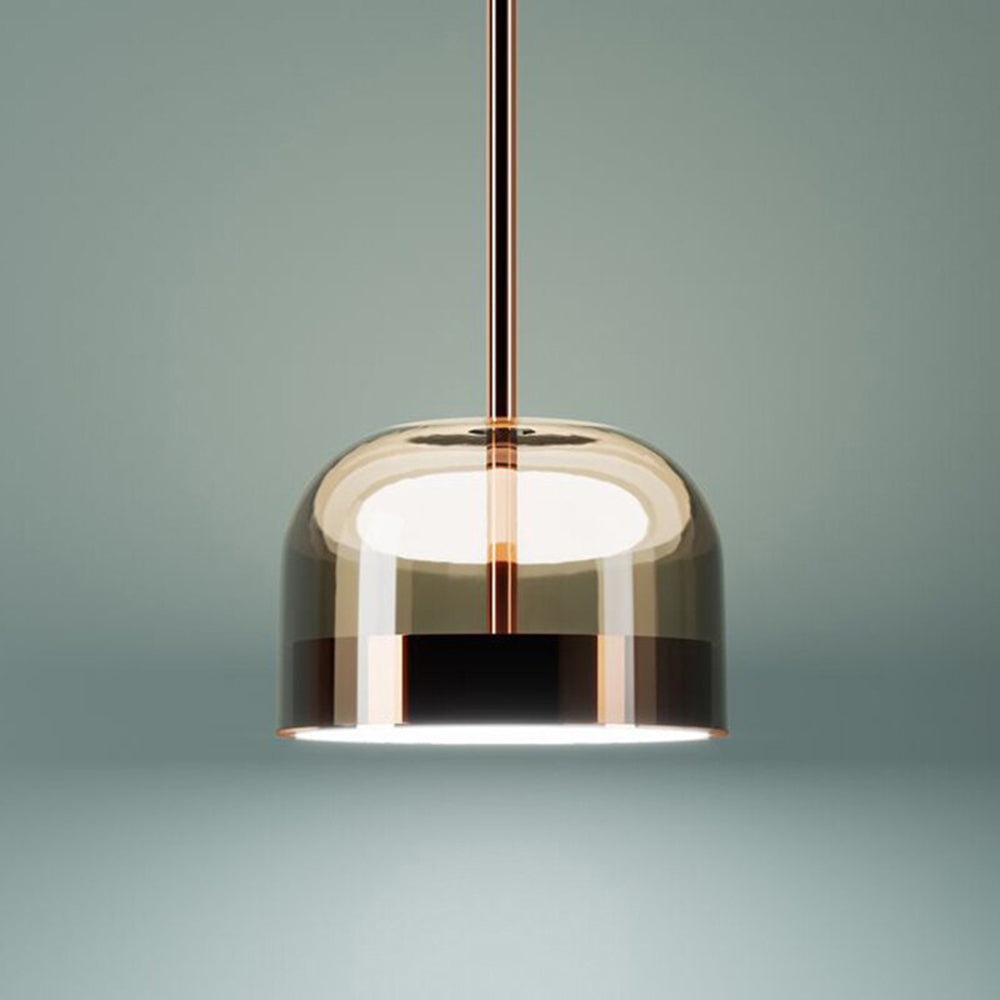 Valentina Glass Pendant Light | Dia24/36cm | Black/Gold