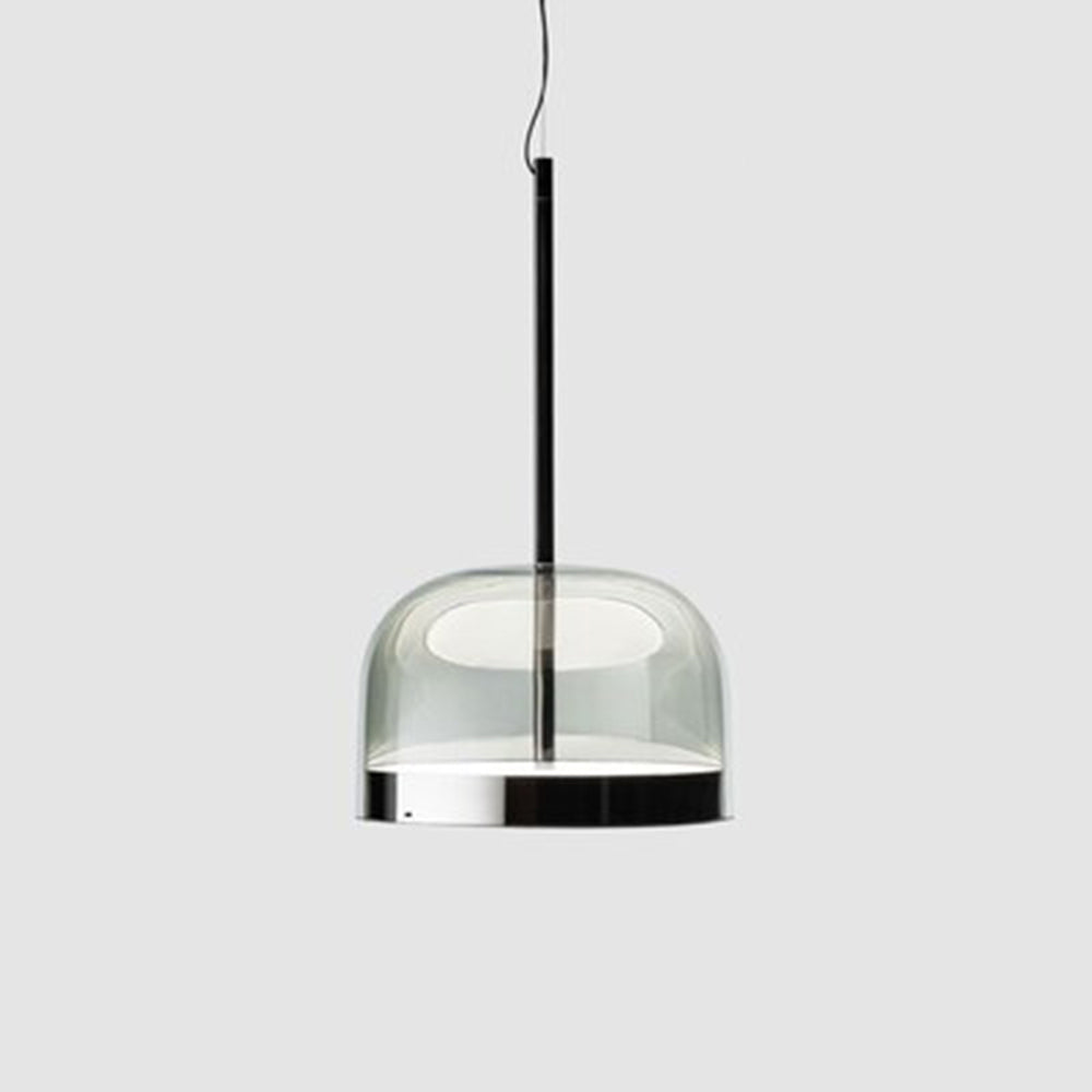 Valentina Glass Pendant Light | Dia24/36cm | Black/Gold