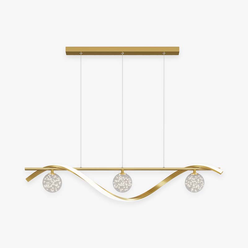 Arisha Glass Globe Pendant Light | Black/Gold